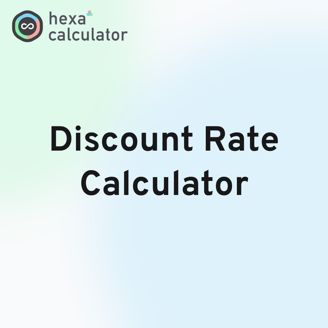 Discount Rate Calculator
