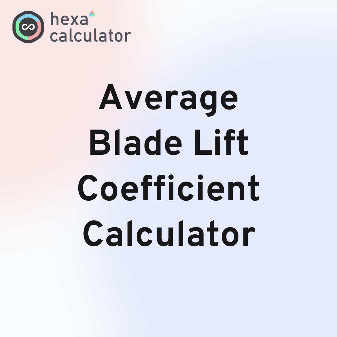 Average Blade Lift Coefficient Calculator Card Image