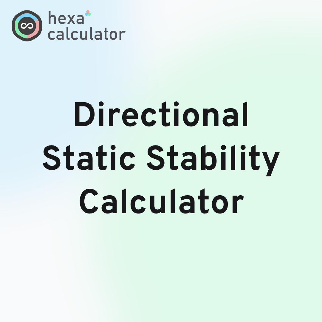 Directional Static Stability Calculator Card Image