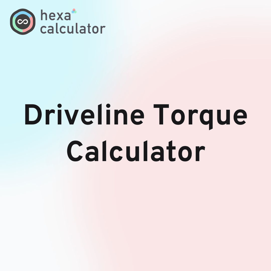 Driveline Torque Calculator Card Image