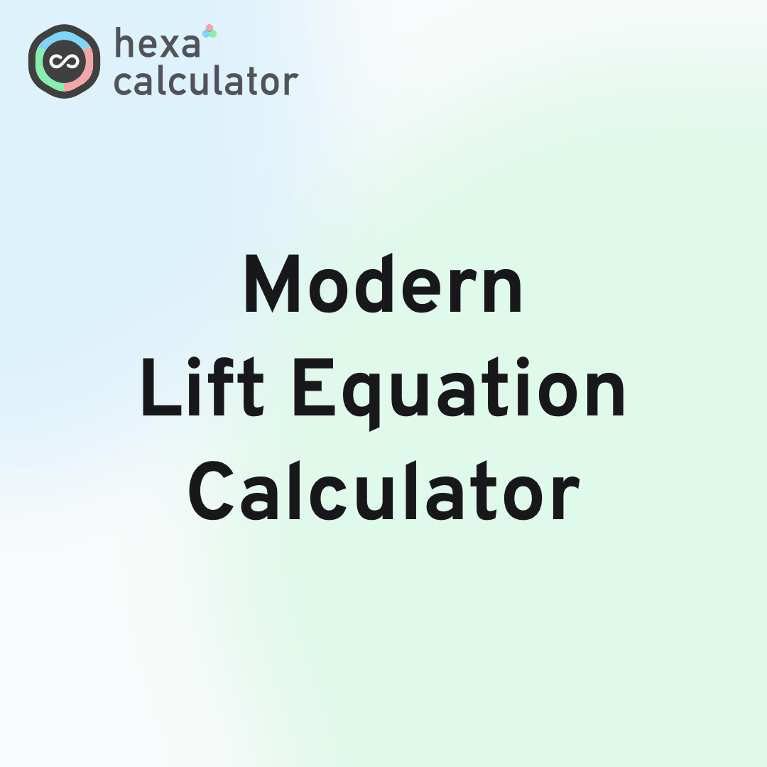 Modern Lift Equation Calculator Card Image