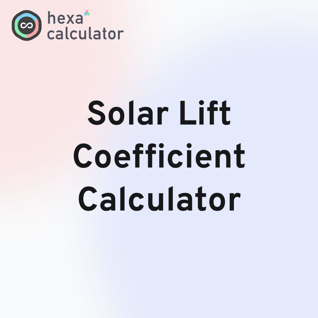 Solar Lift Coefficient Calculator Card Image