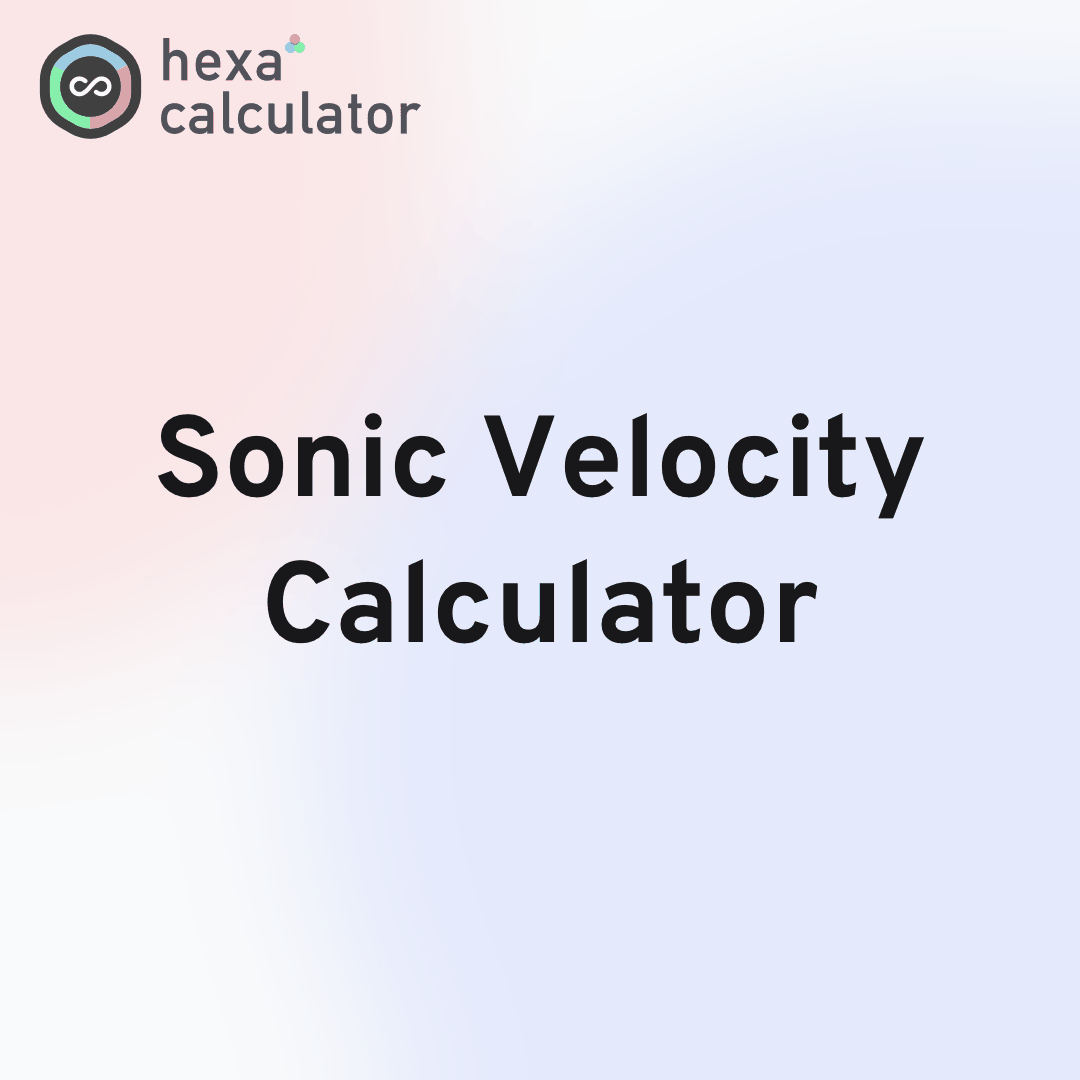 Sonic Velocity Calculator Card Image