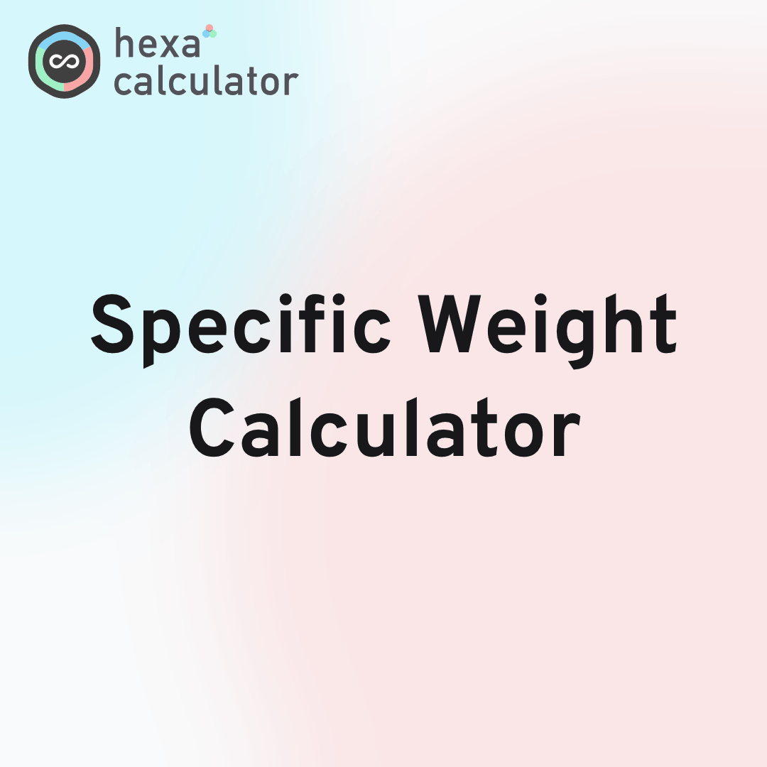 Specific Weight Calculator Card Image