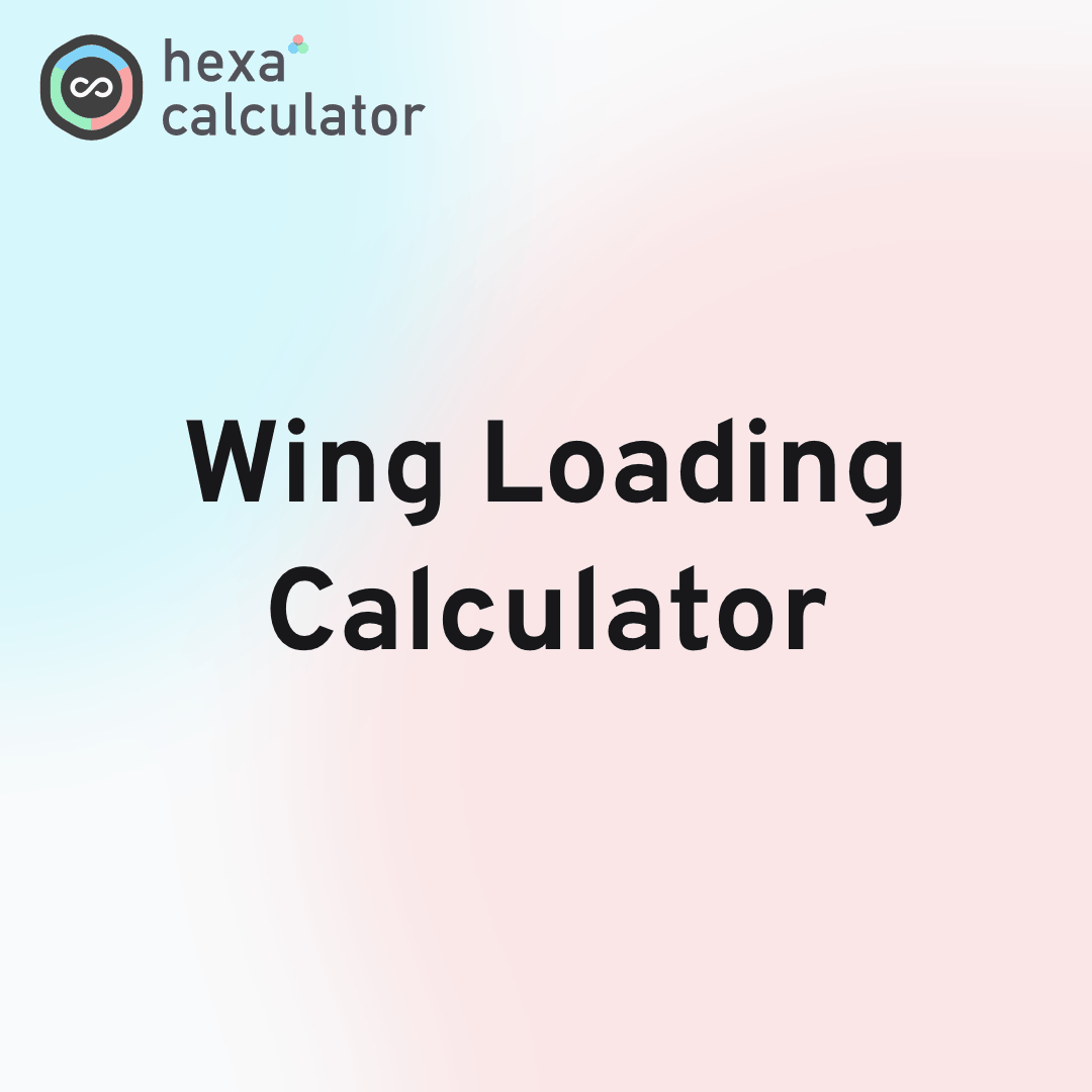 Wing Loading Calculator