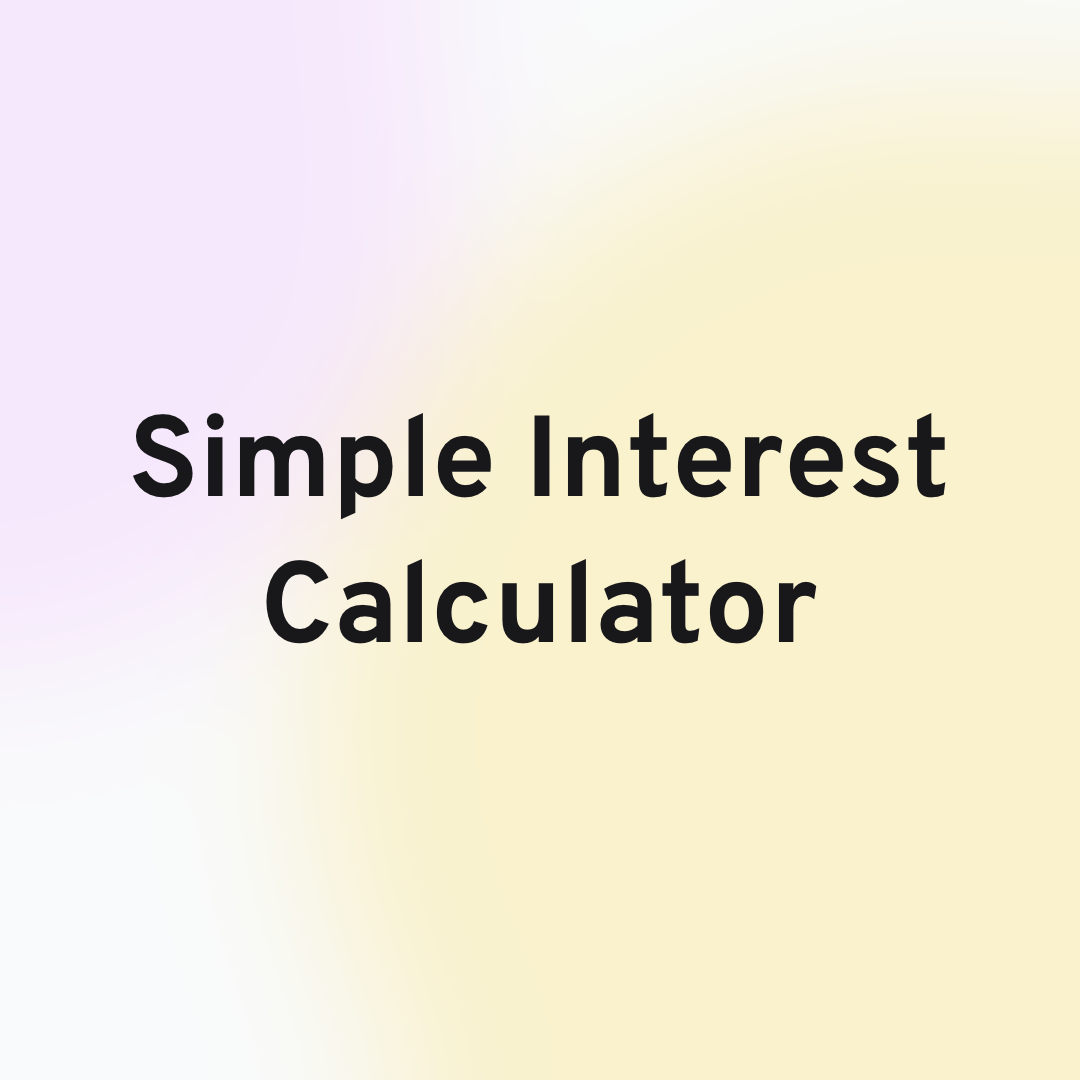 Simple Interest Calculator Card Image
