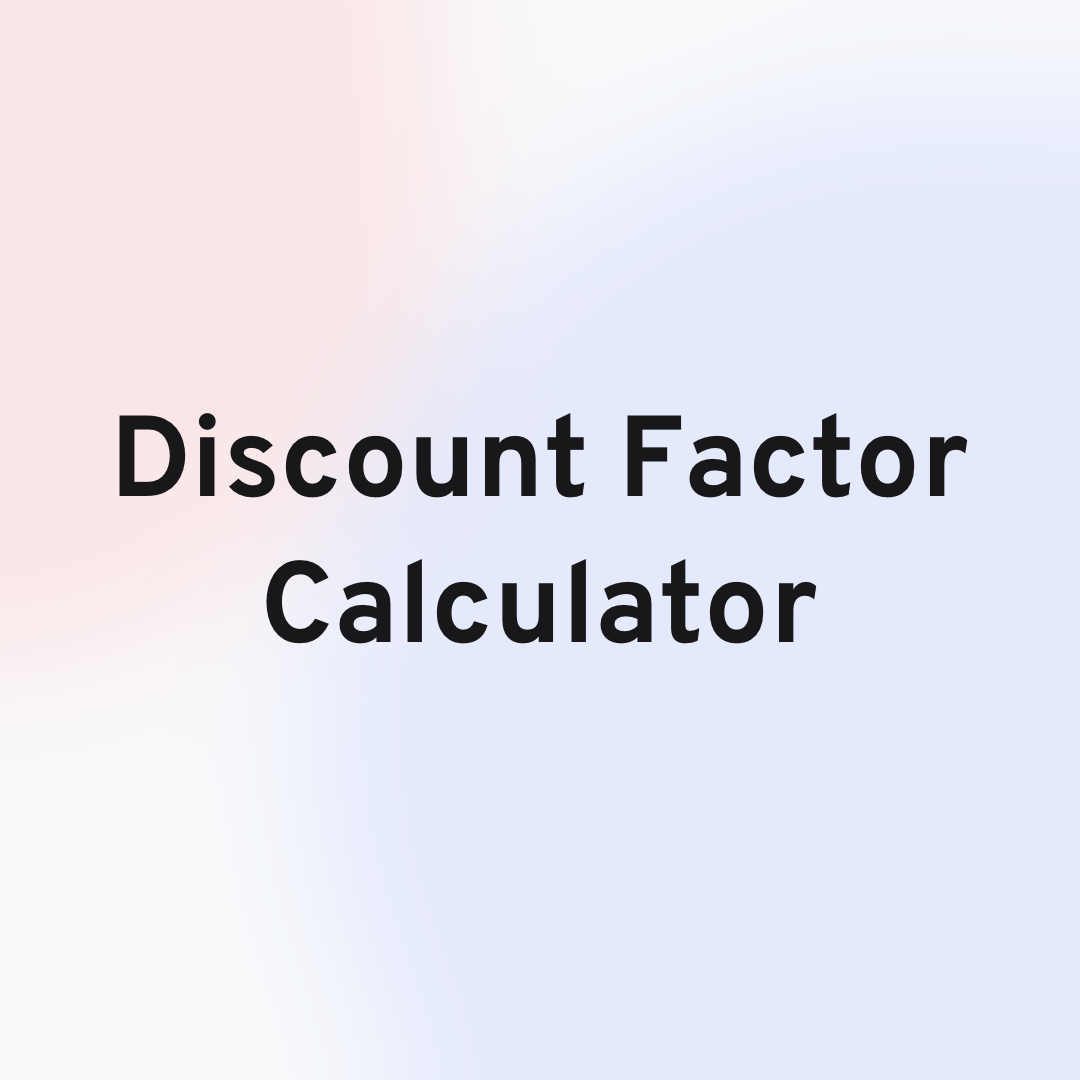 Discount Factor Calculator Header Image