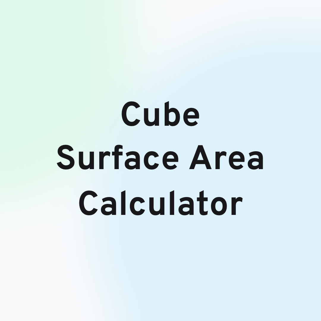 Cube Surface Area Calculator Header Image