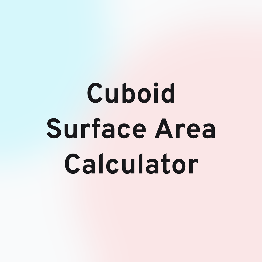 Cuboid Surface Area Calculator Card Image