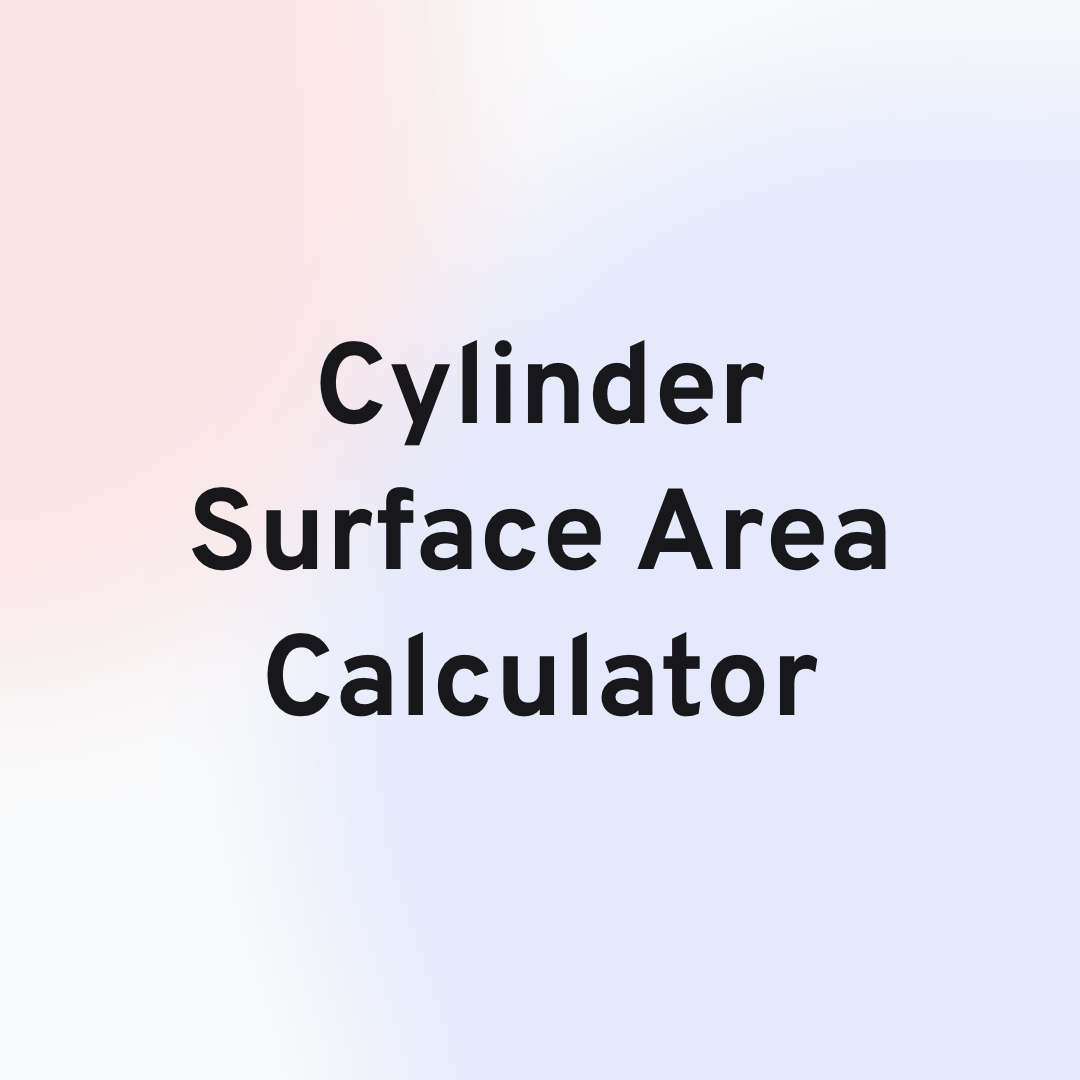 Cylinder Surface Area Calculator Header Image