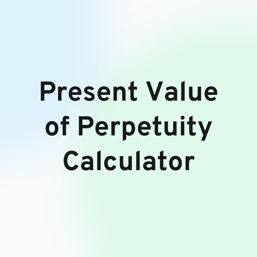 Present Value of Perpetuity Calculator Header Image
