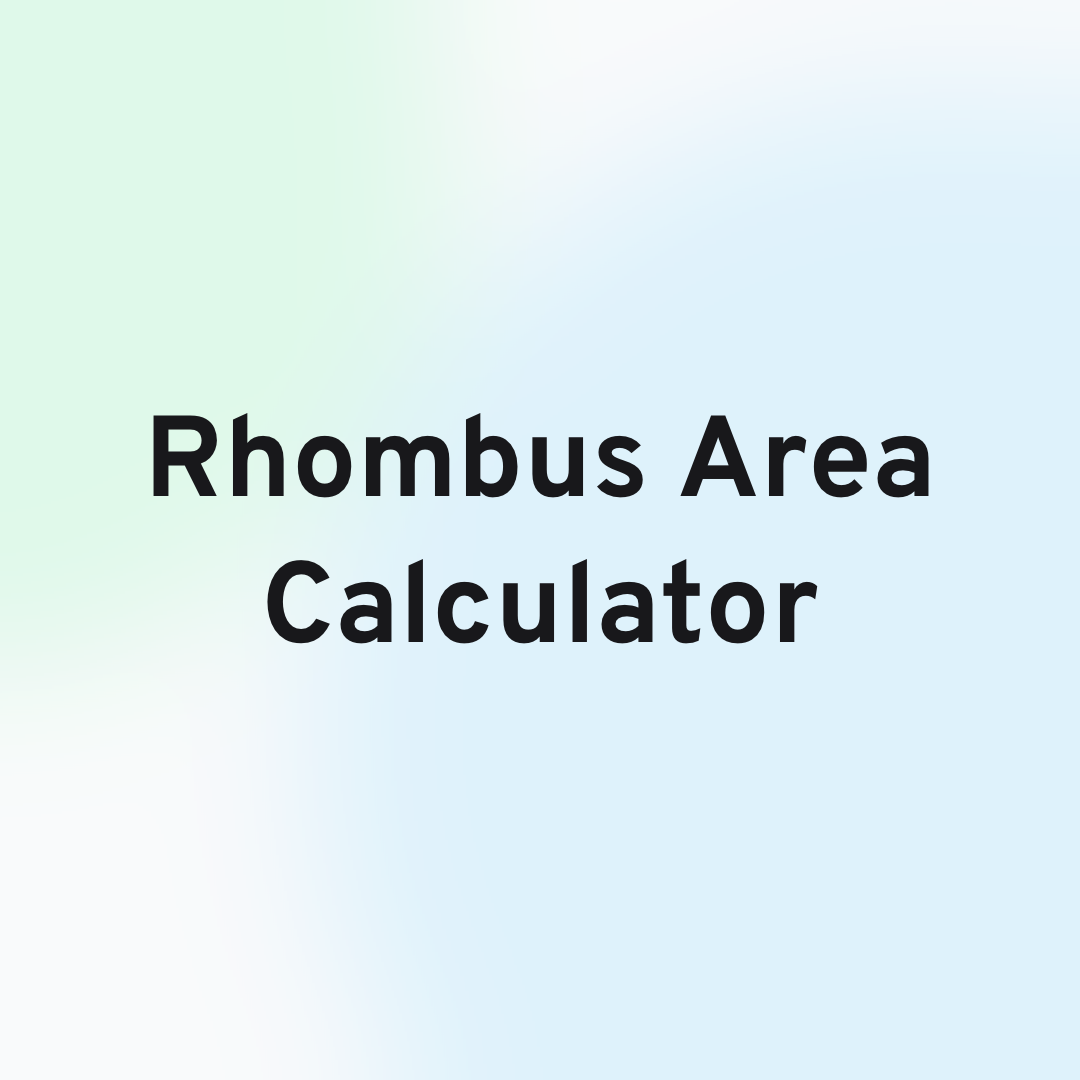 Rhombus Area Calculator Card Image