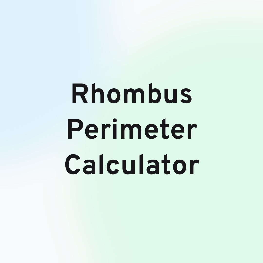 Rhombus Perimeter Calculator Card Image