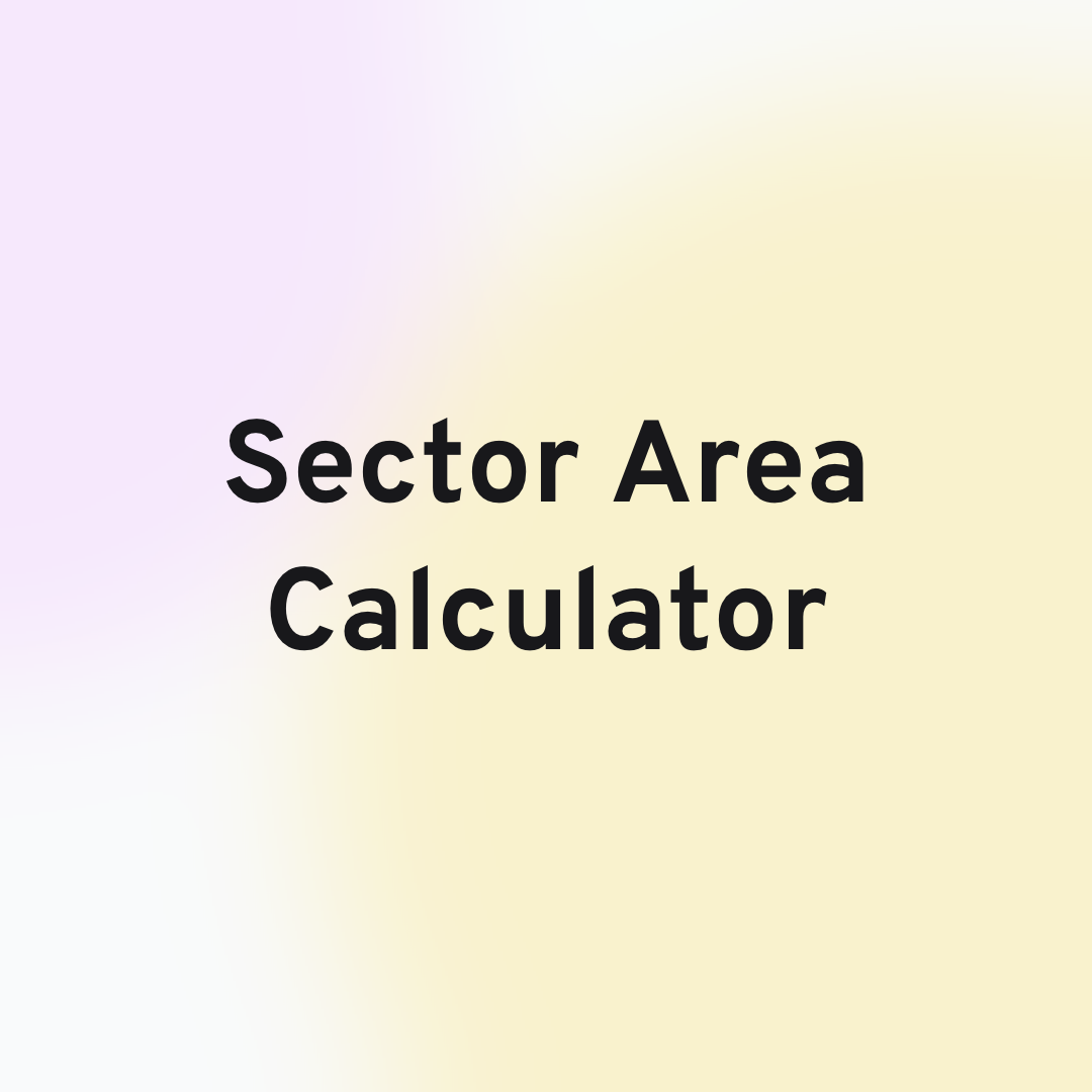 Sector Area Calculator Card Image