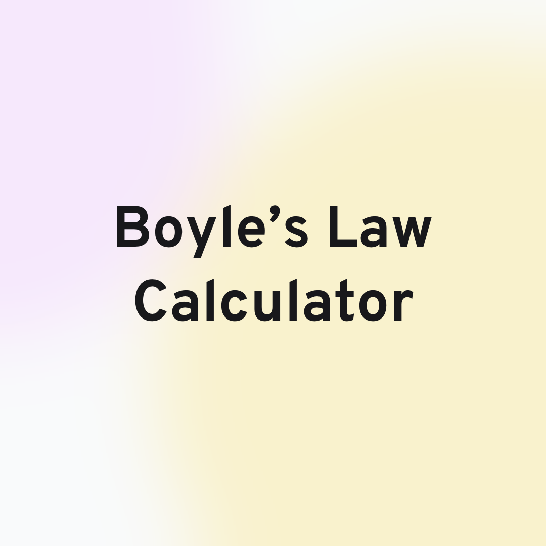 Boyles Law Calculator Header Image