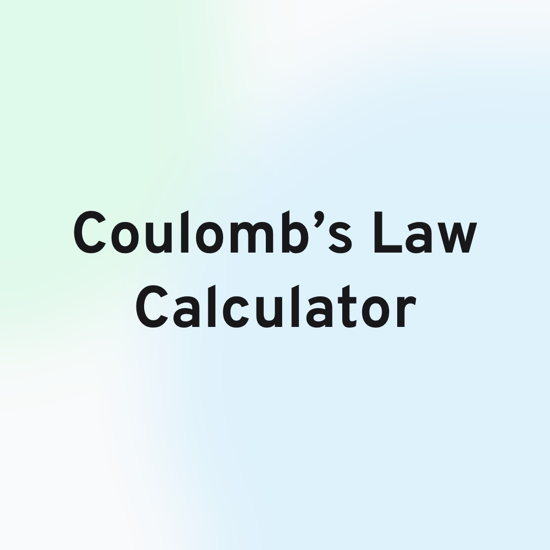 Coulombs Law Calculator Header Image