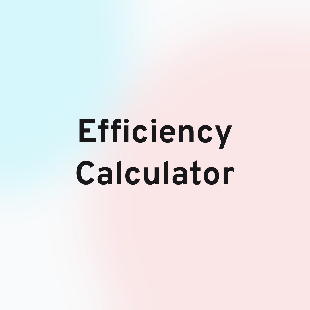 Efficiency Calculator Header Image