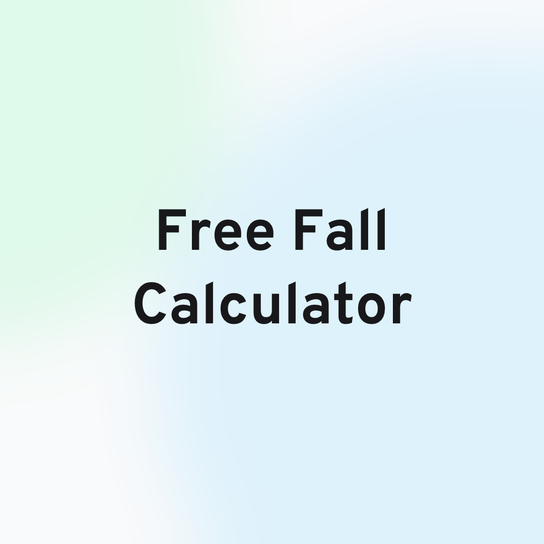 Free Fall Calculator Header Image