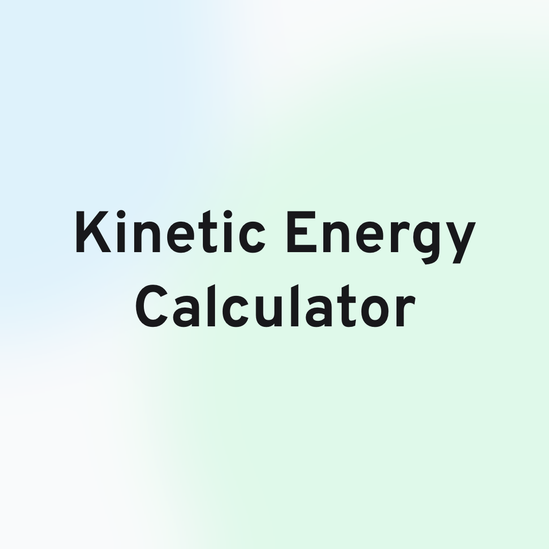 Kinetic Energy Calculator Card Image