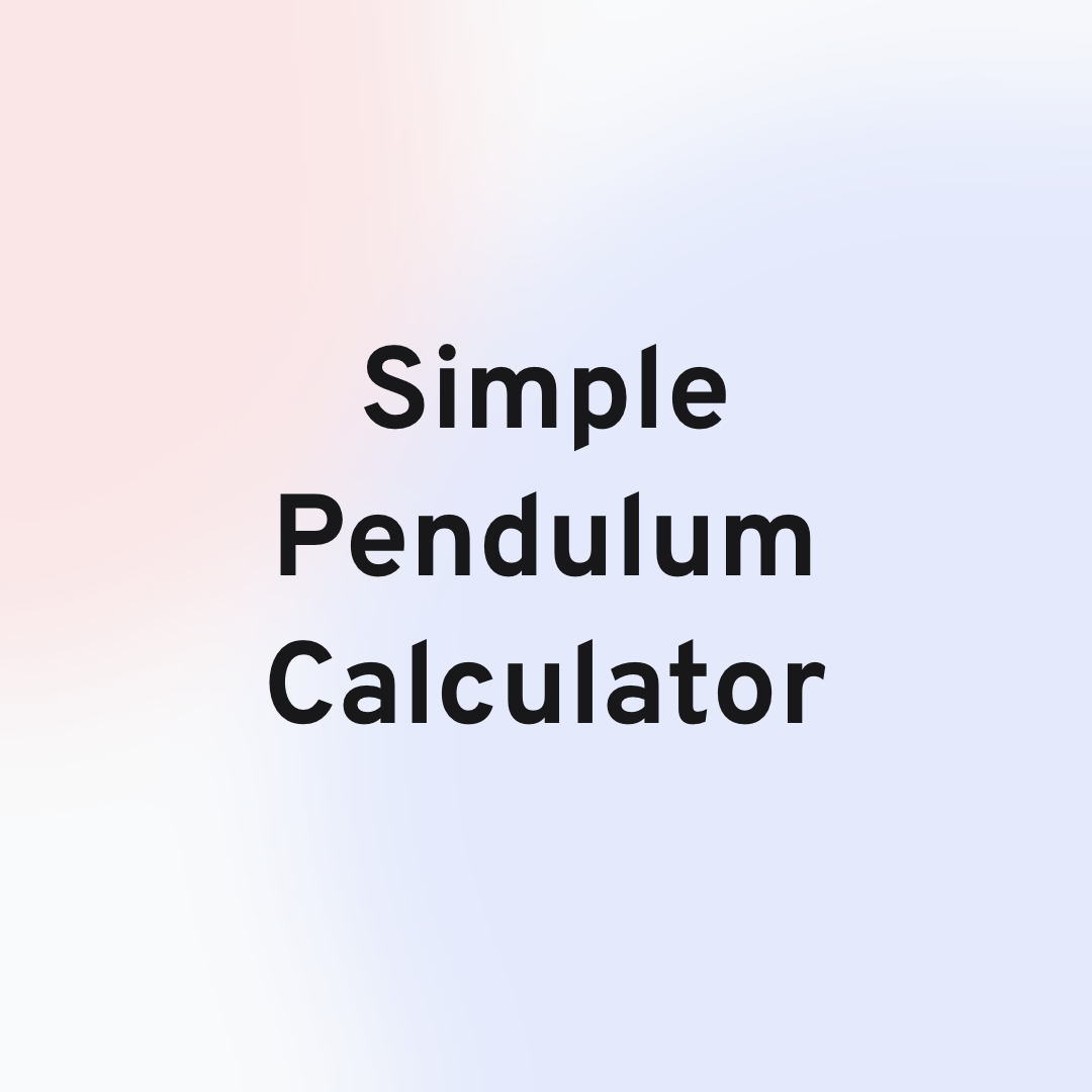 Simple Pendulum Calculator Card Image