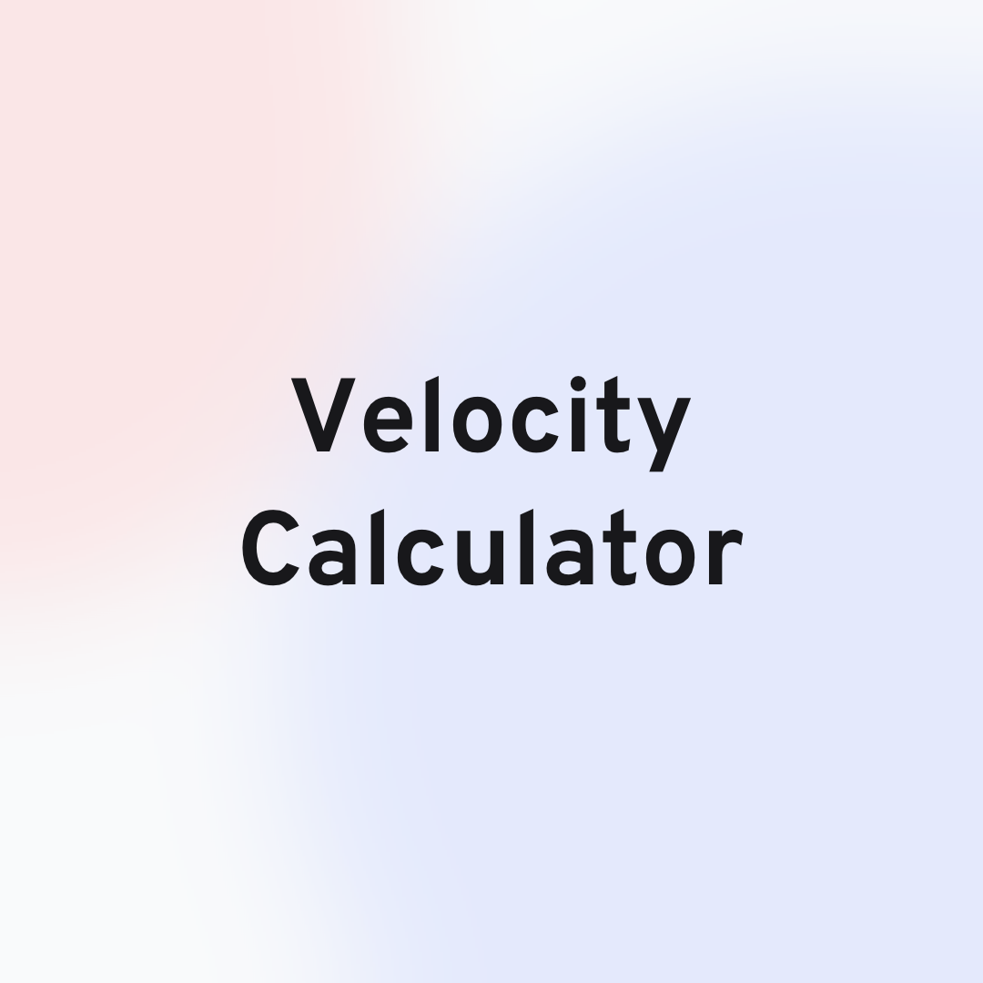 Velocity Calculator Header Image