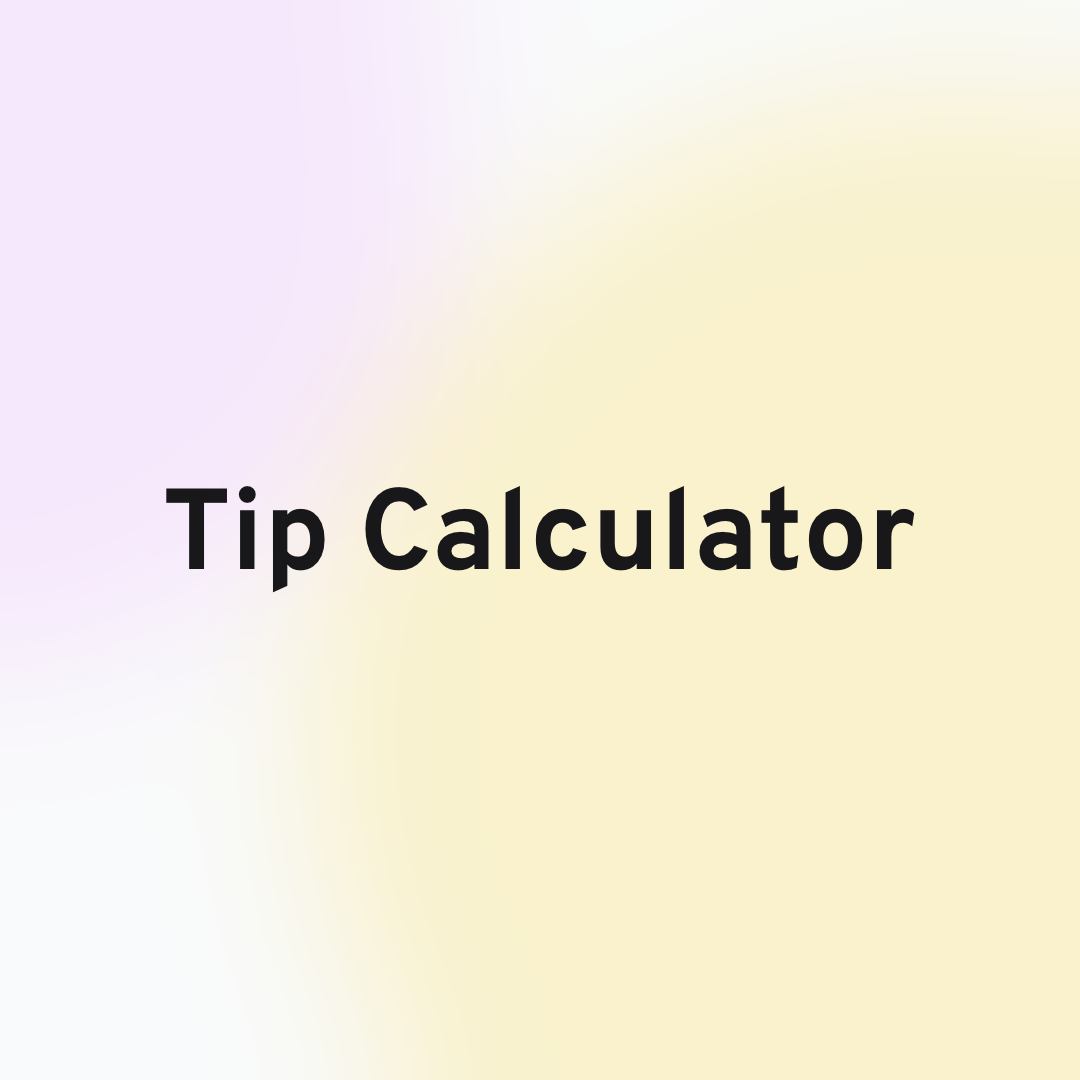 Tip Calculator Card Image